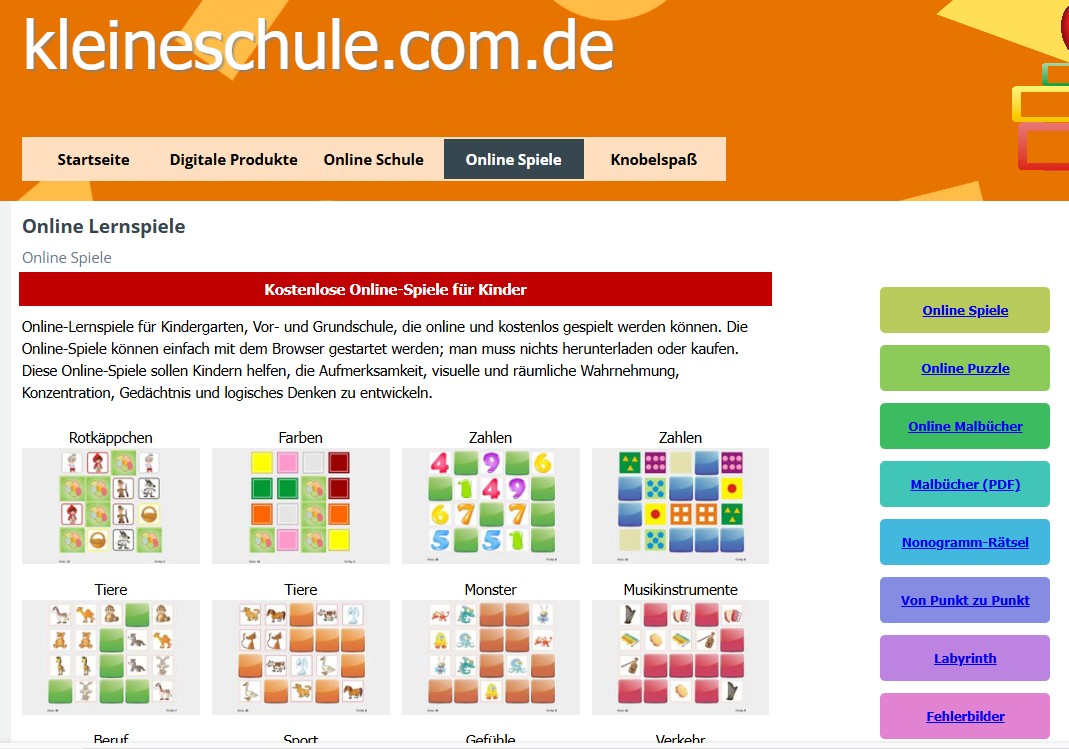 Kleinschule.com Kleinschule Seite